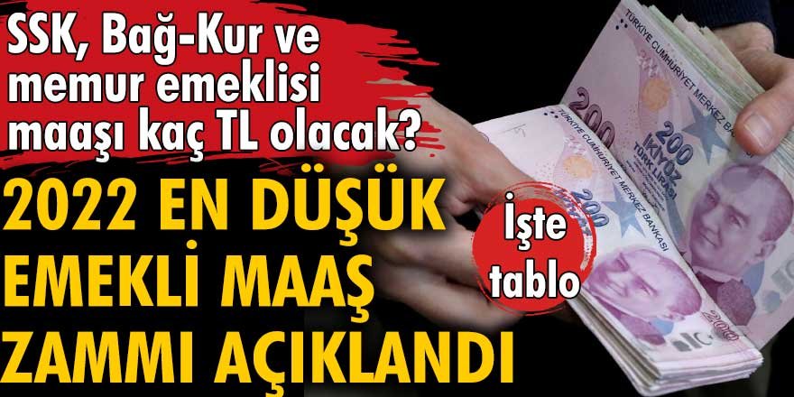 SSK, Bağ-Kur Emekliler 2022'de Ne Kadar Maaş Alacak? 2022'de Emekli Maaş Açıklaması Geldi