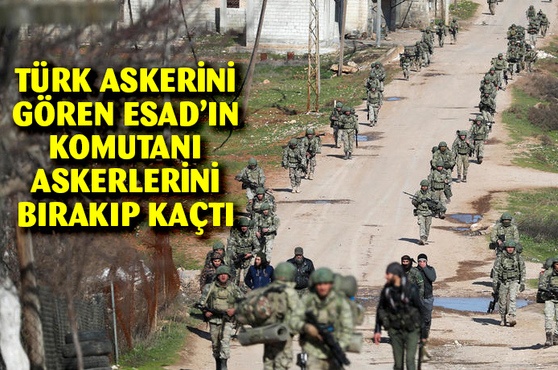 Türk askerini gören Esad'ın komutanı çıplak ayakla kaçtı