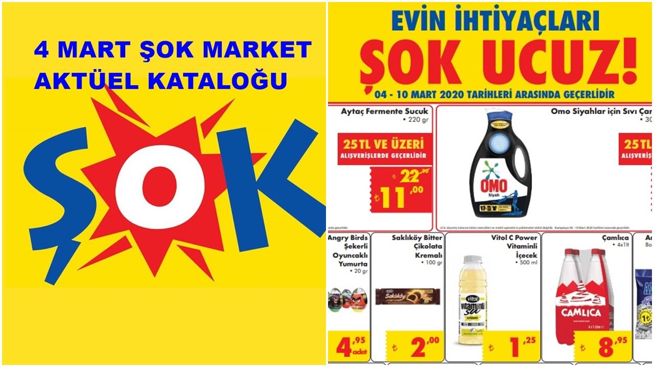 Şok aktüel kataloğu! 4 Mart Çarşamba