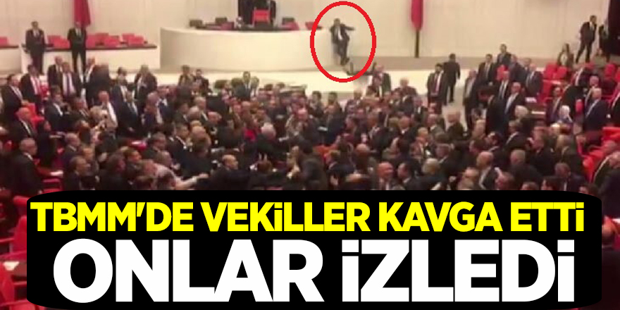 TBMM'de Milletvekilleri Kavga etti! Onlar İzledi