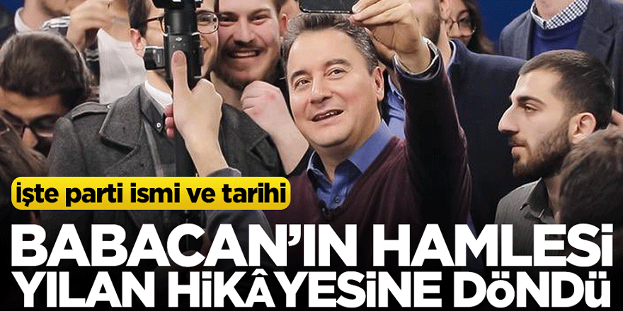 İşte Ali Babacan'ın partisinin ismi ve kurulma tarihi!