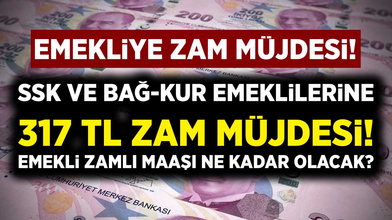 Bağ-Kur ve SSK emeklilerine 317 TL Zam Müjdesi!
